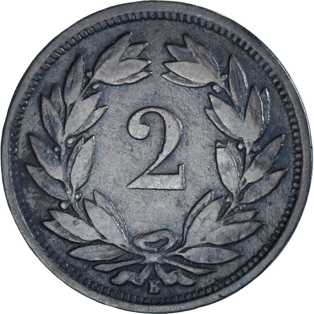 Coin, Switzerland, 2 Rappen, 1879, Bern, EF(40-45), Bronze, KM:4.1