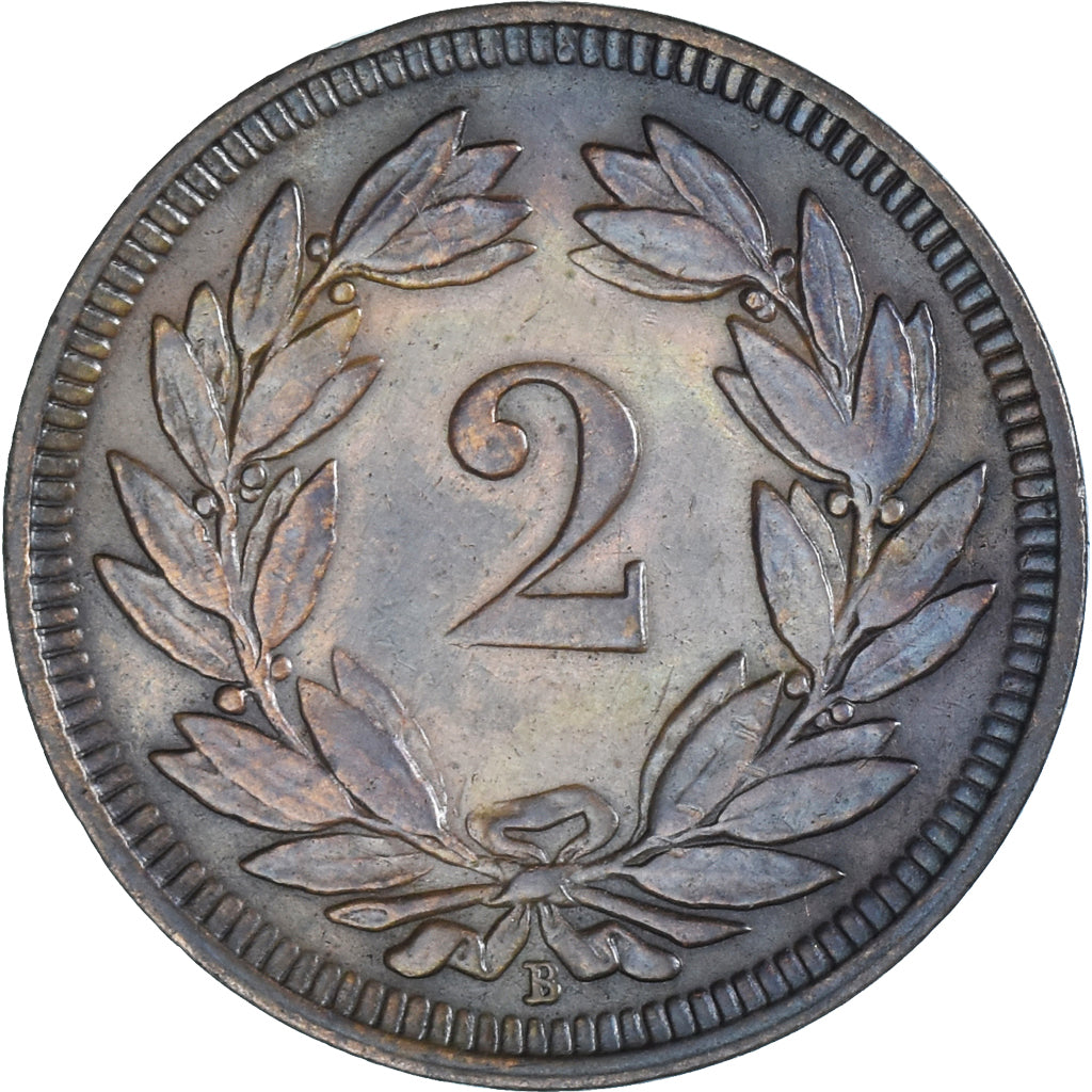 Moneda, Suiza, 2 Rappen, 1899, Bern, EBC, Bronce, KM:4.2