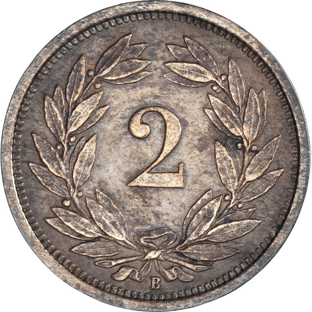 Coin, Switzerland, 2 Rappen, 1919, Bern, EF(40-45), Bronze, KM:4.2