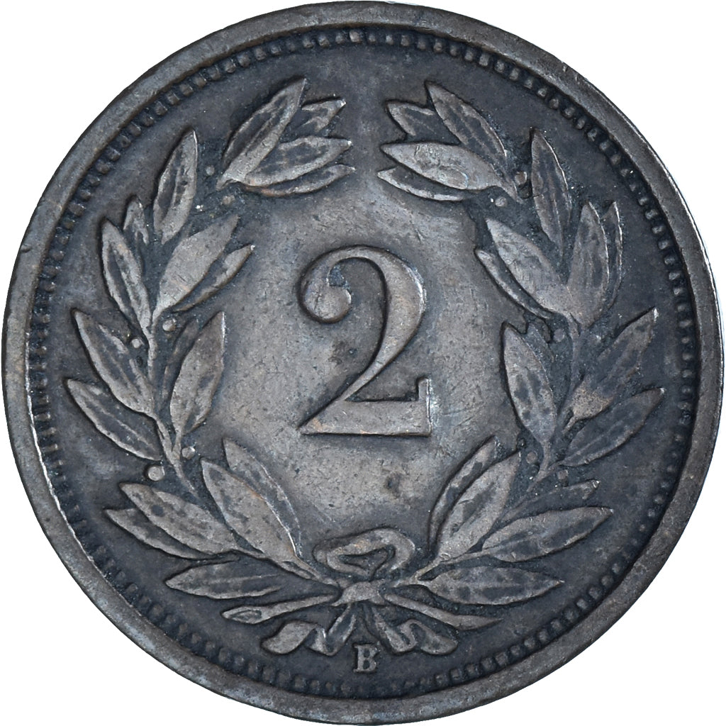 Coin, Switzerland, 2 Rappen, 1925, Bern, EF(40-45), Bronze, KM:4.2