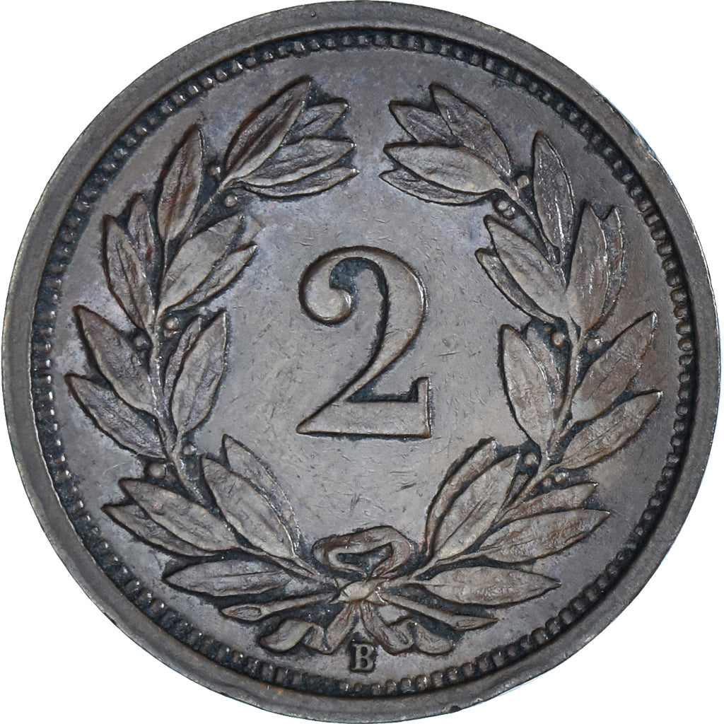 Munten, Zwitserland, 2 Rappen, 1926, Bern, ZF+, Bronzen, KM:4.2