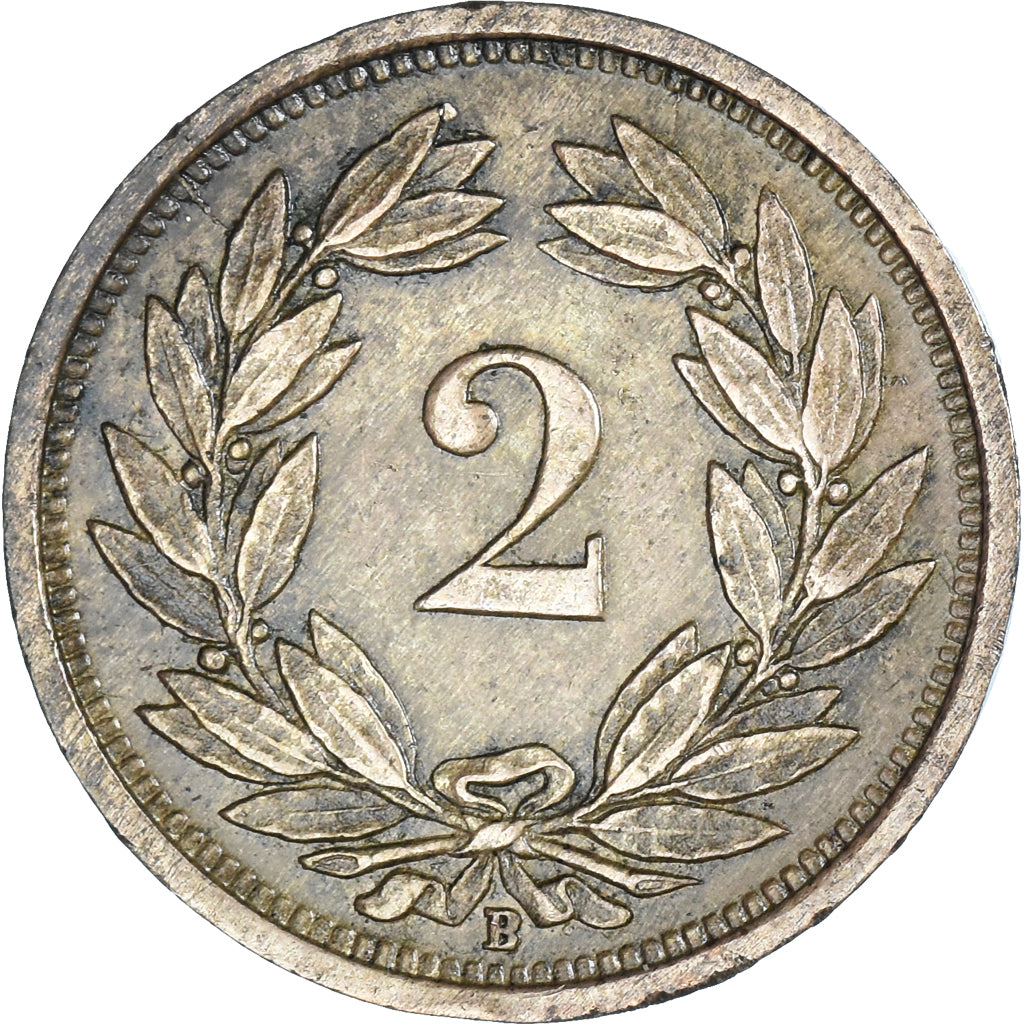 Coin, Switzerland, 2 Rappen, 1929, Bern, EF(40-45), Bronze, KM:4.2