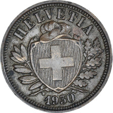 Coin, Switzerland, 2 Rappen, 1930, Bern, EF(40-45), Bronze, KM:4.2