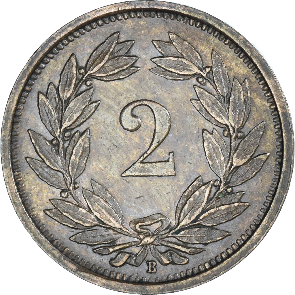Coin, Switzerland, 2 Rappen, 1936, Bern, AU(55-58), Bronze, KM:4.2a
