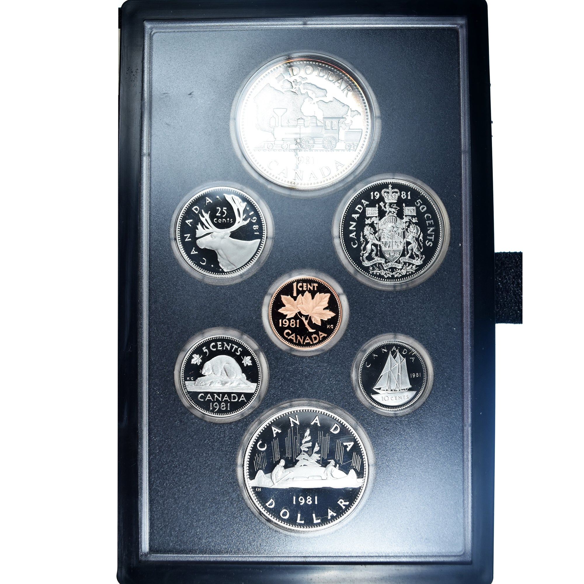 Moeda, Canadá, Set, 1981, Royal Canadian Mint, Set 7 Monnaies.BE, MS(65-70)
