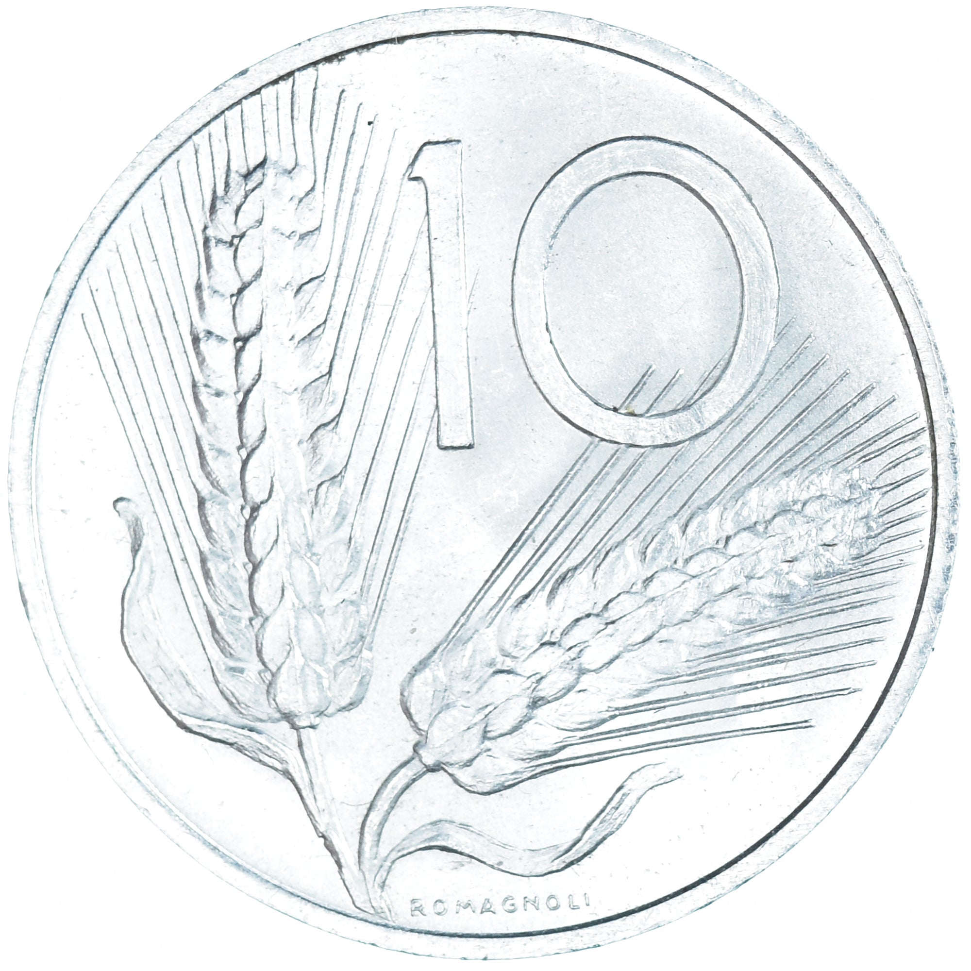 Coin, Italy, 10 Lire, 1968, Rome, AU(55-58), Aluminum, KM:93