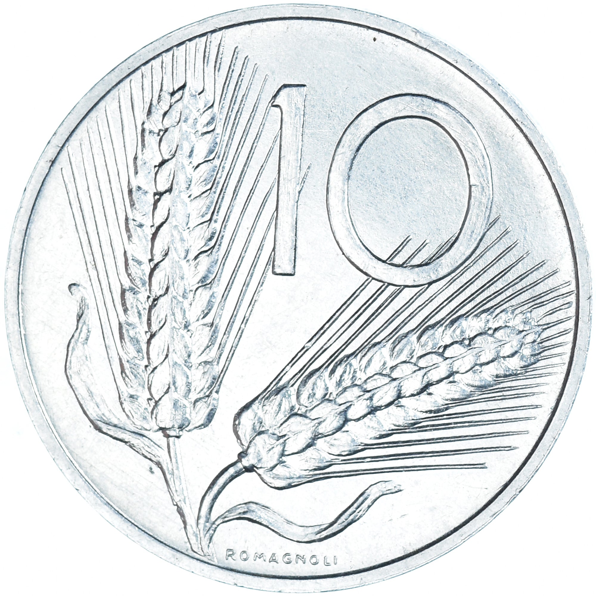 Moneta, Włochy, 10 Lire, 1971, Rome, AU(50-53), Aluminium, KM:93