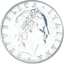 Moeda, Itália, 50 Lire, 1968, Rome, AU(50-53), Aço Inoxidável, KM:95.1