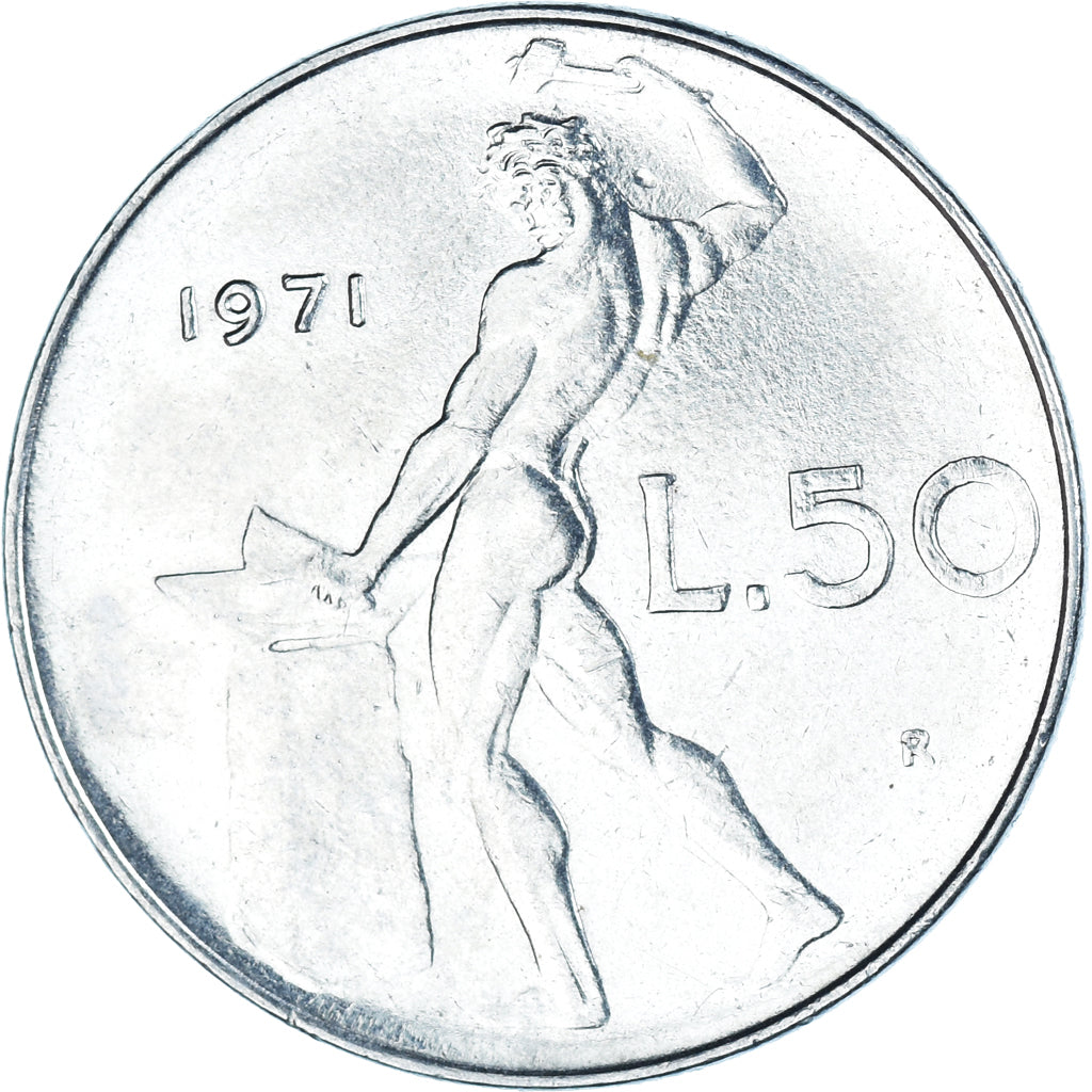 Münze, Italien, 50 Lire, 1971, Rome, UNZ, Stainless Steel, KM:95.1
