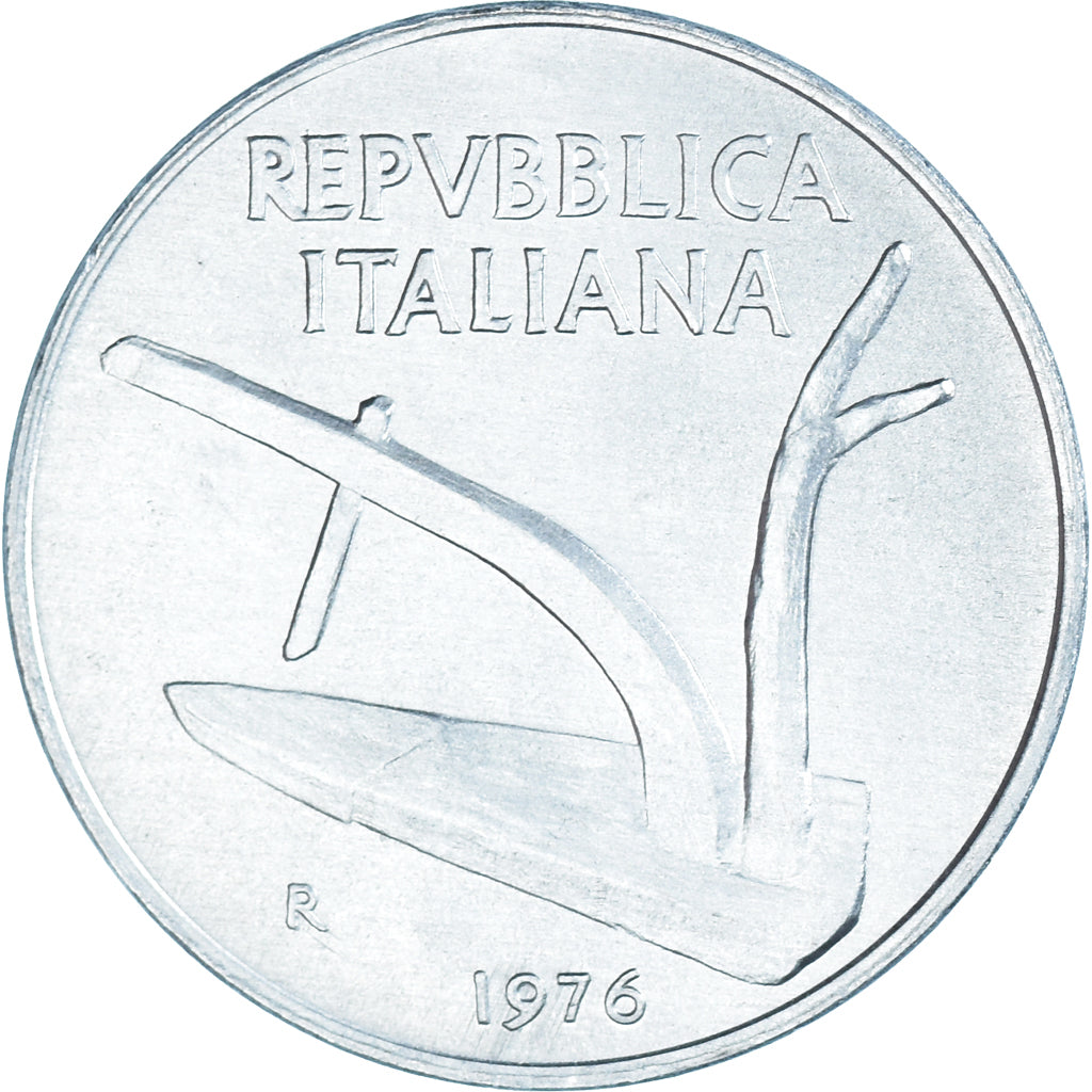 Münze, Italien, 10 Lire, 1976, Rome, UNZ, Aluminium, KM:93