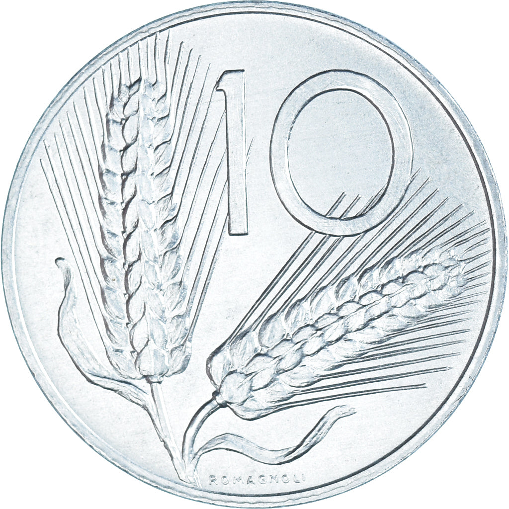 Münze, Italien, 10 Lire, 1976, Rome, UNZ, Aluminium, KM:93