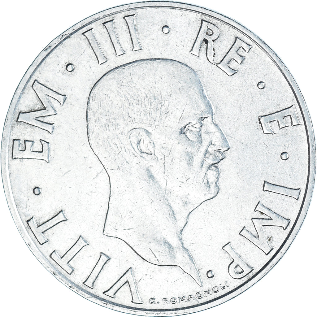 Moneta, Włochy, Vittorio Emanuele III, 2 Lire, 1939, Rome, EF(40-45), Stal