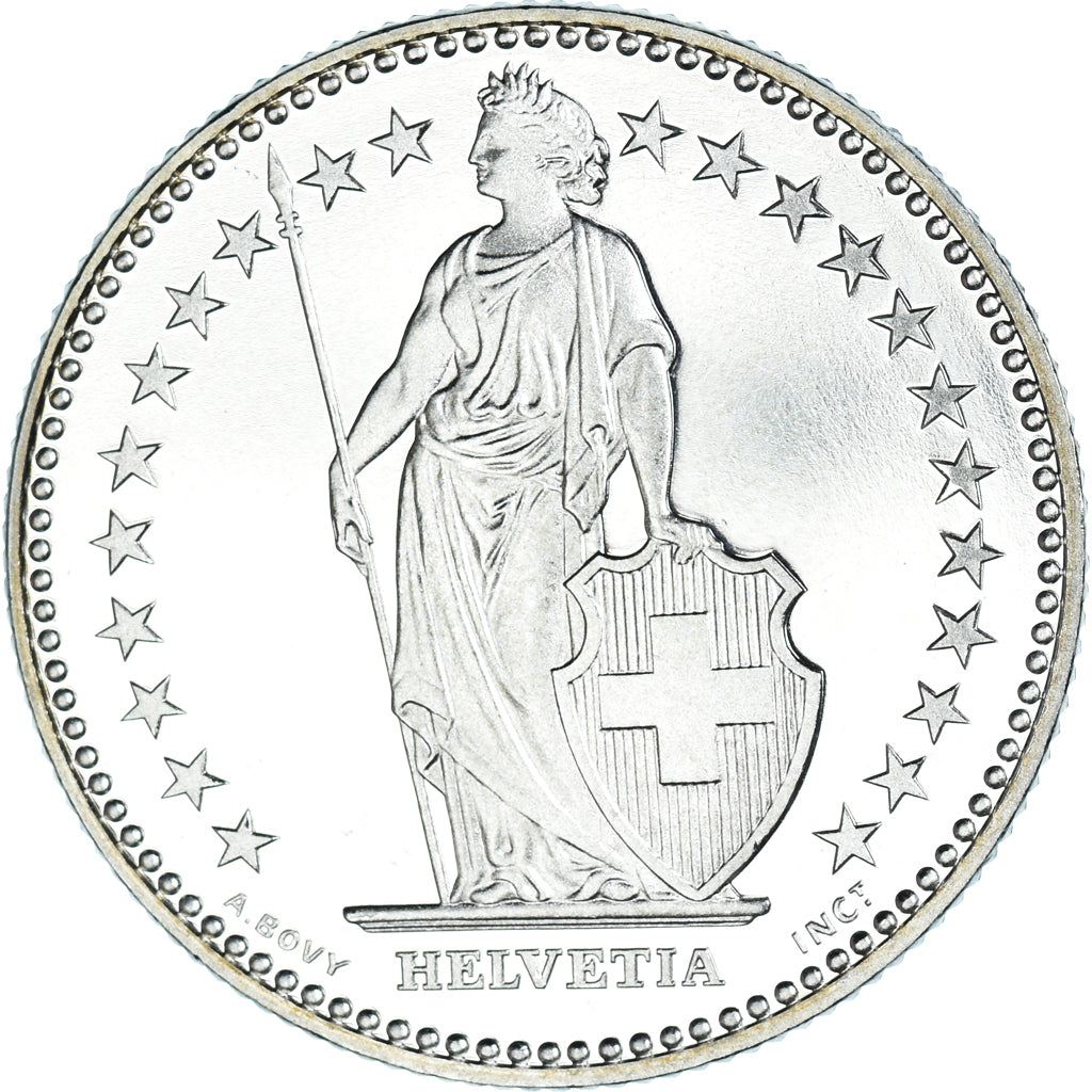 Moneta, Szwajcaria, 2 Francs, 1987, Bern, BE, MS(65-70), Miedź-Nikiel, KM:21a.3