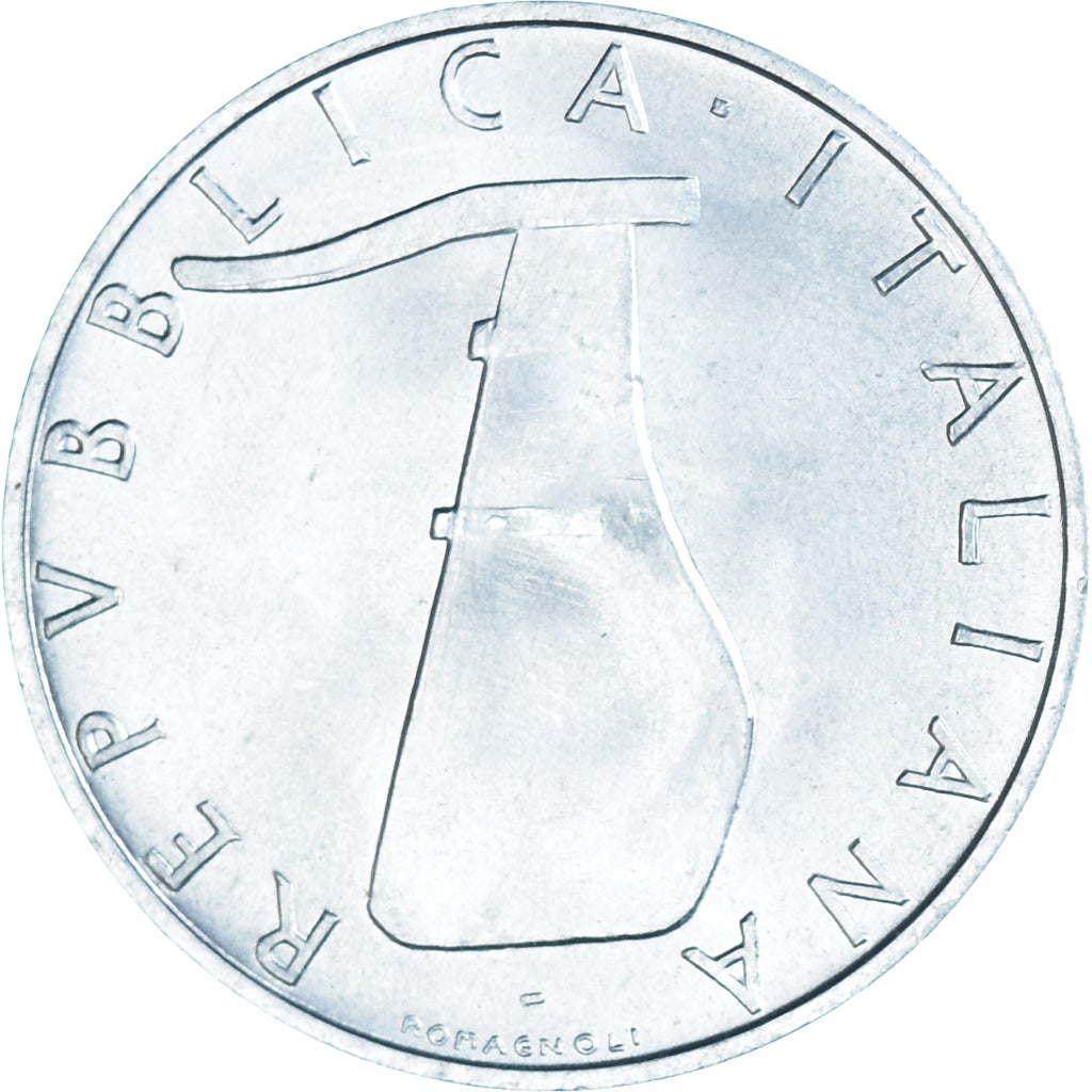 Coin, Italy, 5 Lire, 1975, Rome, MS(63), Aluminum, KM:92