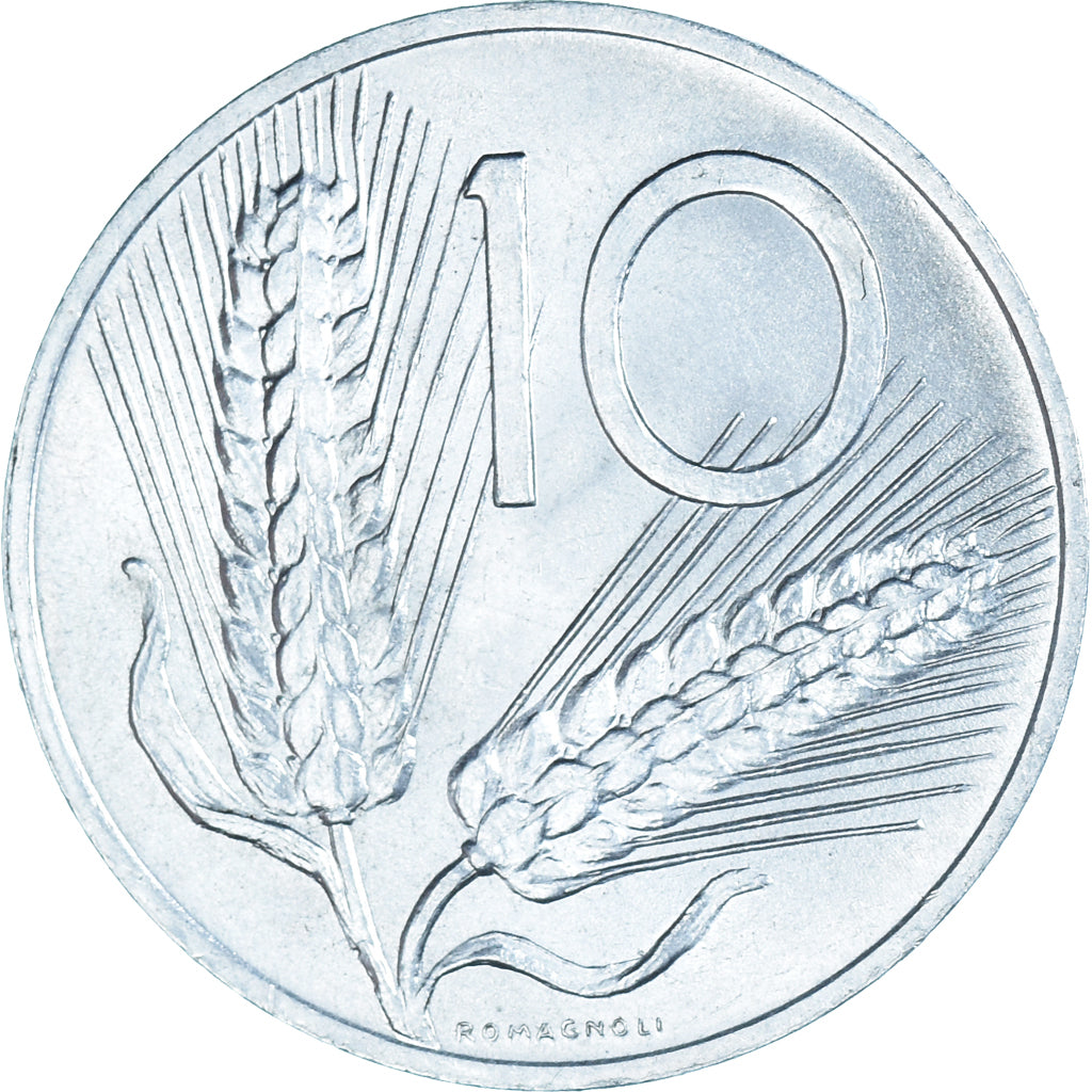 Münze, Italien, 10 Lire, 1966, Rome, VZ, Aluminium, KM:93