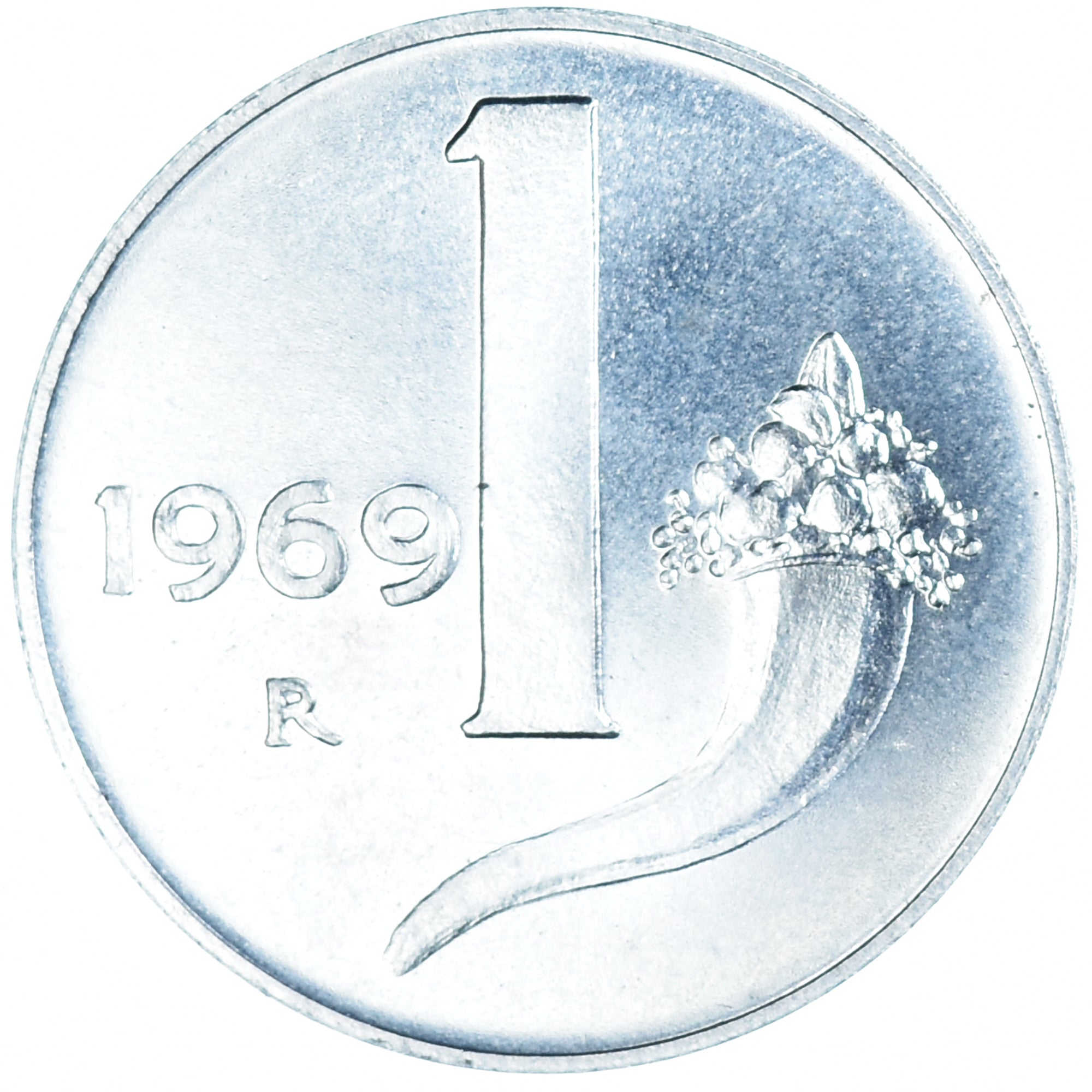 Coin, Italy, Lira, 1969, Rome, MS(65-70), Aluminum, KM:91
