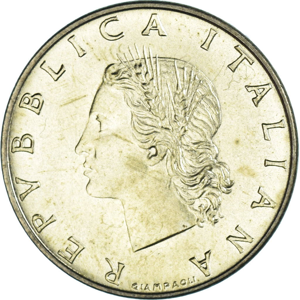 Coin, Italy, 20 Lire, 1971, Rome, MS(63), Aluminum-Bronze, KM:97.2
