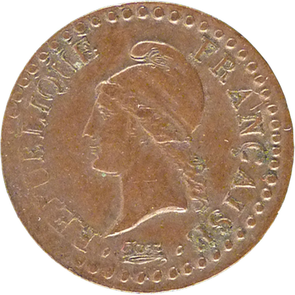 FRANCE, Dupré, 1 Centime, 1798, Paris, EF(40-45), Bronze, 18, Gadoury #76, 2.30
