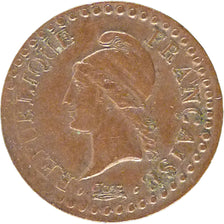 FRANCE, Dupré, 1 Centime, 1798, Paris, EF(40-45), Bronze, 18, Gadoury #76, 2.30