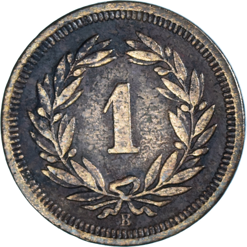 Moneta, Szwajcaria, Rappen, 1891, Bern, EF(40-45), Brązowy, KM:3.1