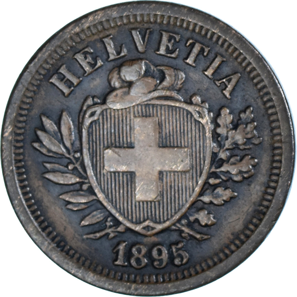 Coin, Switzerland, Rappen, 1895, Bern, EF(40-45), Bronze, KM:3.1