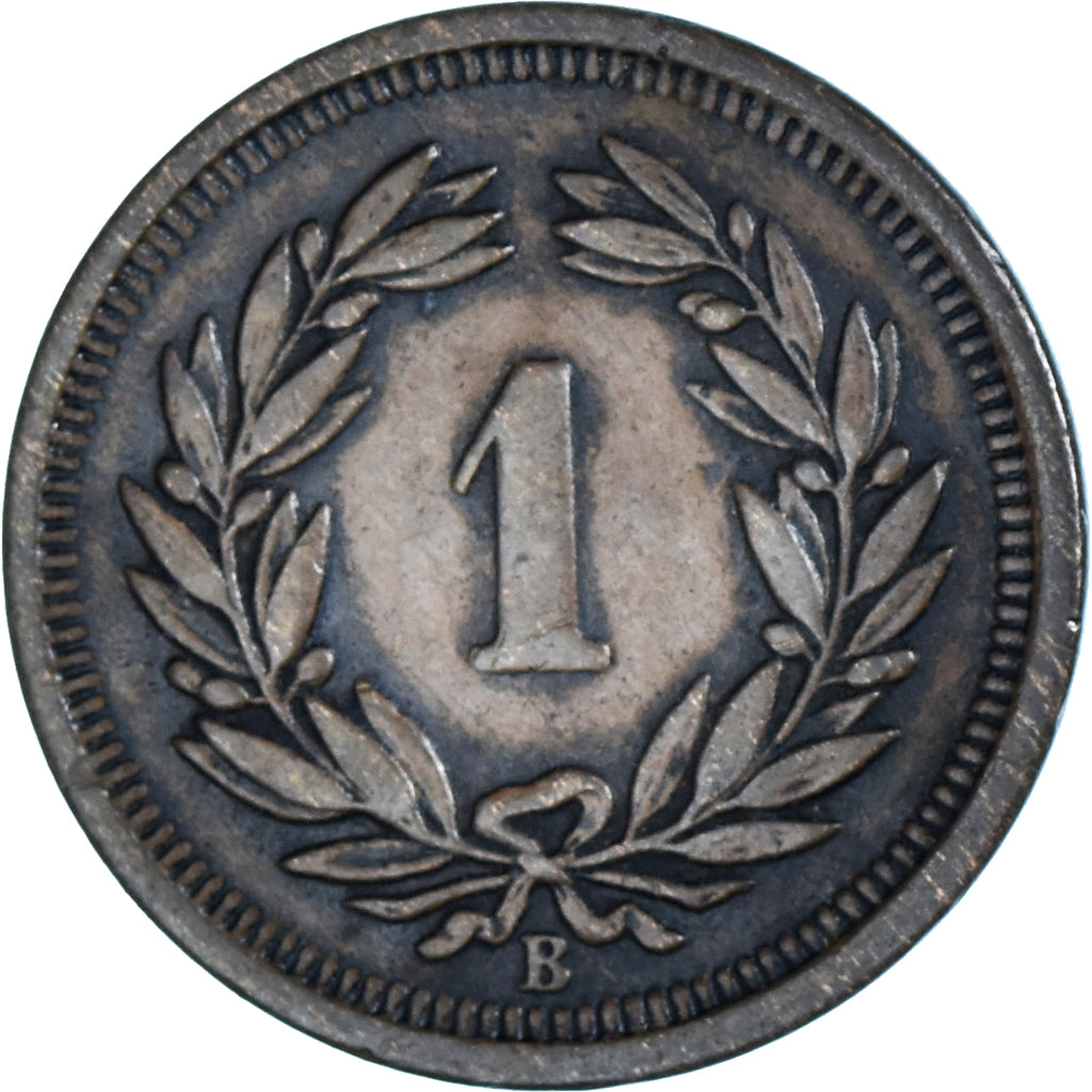Coin, Switzerland, Rappen, 1895, Bern, EF(40-45), Bronze, KM:3.1