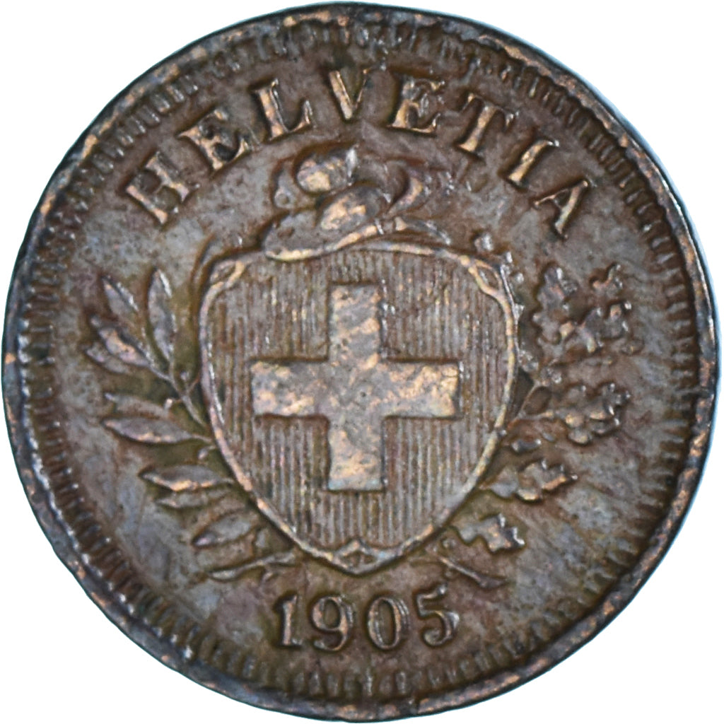 Coin, Switzerland, Rappen, 1905, Bern, EF(40-45), Bronze, KM:3.2