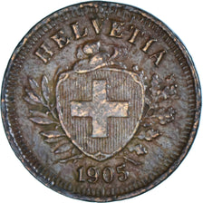 Coin, Switzerland, Rappen, 1905, Bern, EF(40-45), Bronze, KM:3.2