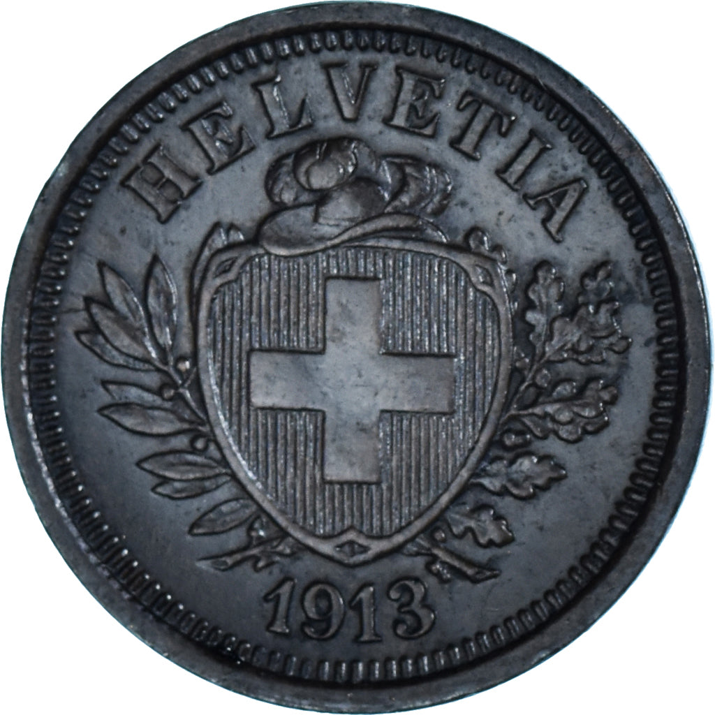 Coin, Switzerland, Rappen, 1913, Bern, EF(40-45), Bronze, KM:3.2