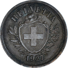 Coin, Switzerland, Rappen, 1927, Bern, EF(40-45), Bronze, KM:3.2