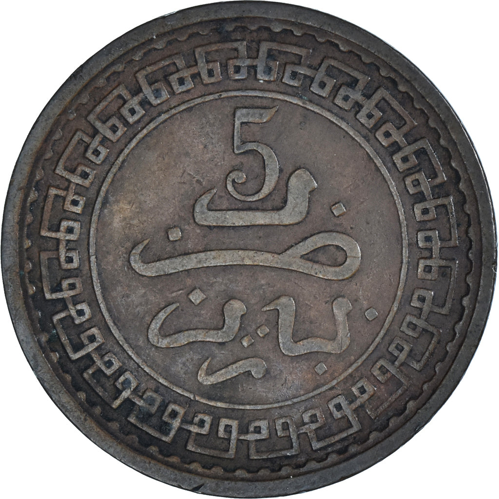 Monnaie, Maroc, 'Abd al-Aziz, 5 Mazunas, 1321, Paris, TTB, Bronze, KM:16.3