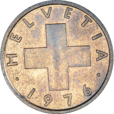 Coin, Switzerland, Rappen, 1976, Bern, VF(30-35), Bronze, KM:46