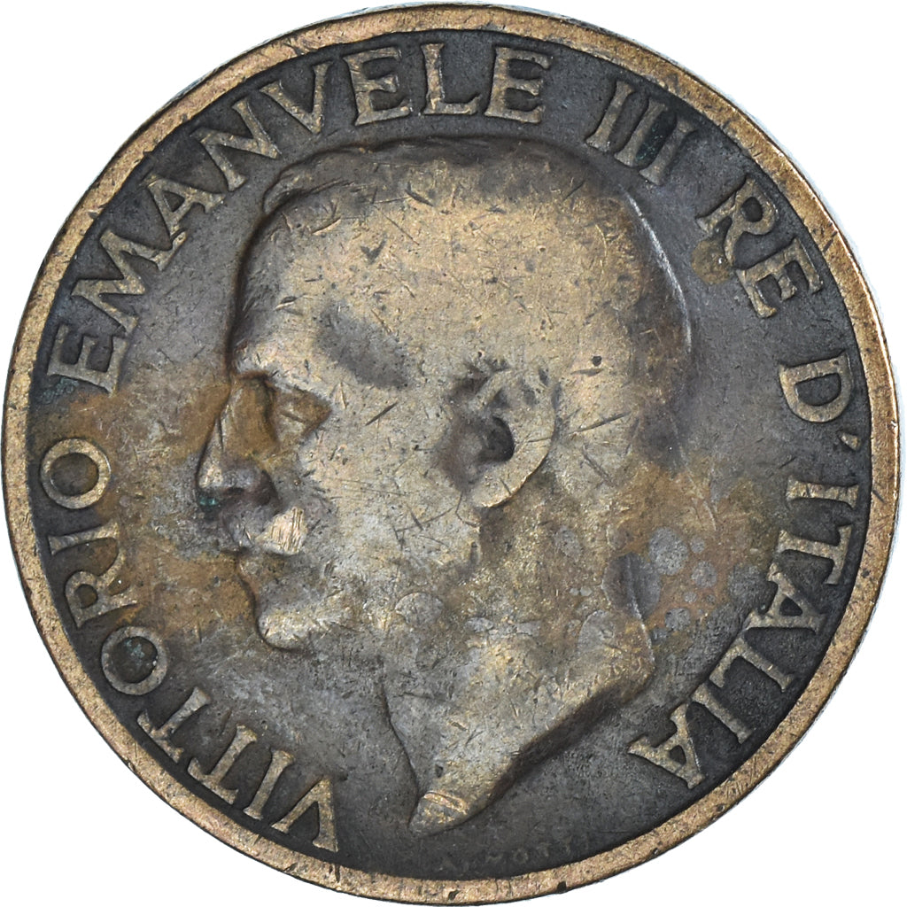 Coin, Italy, Vittorio Emanuele III, 10 Centesimi, 1927, Rome, VF(30-35), Bronze