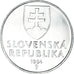 Moneda, Eslovaquia, 2 Koruna, 1994, SC, Níquel chapado en acero, KM:13