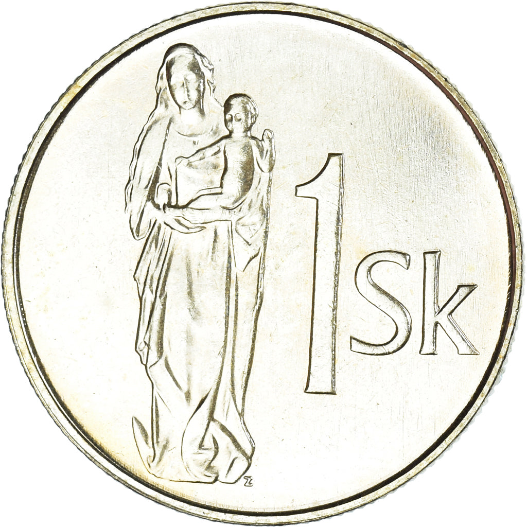 Moneta, Słowacja, Koruna, 1994, 15th Century of Madonna and Child, MS(63)