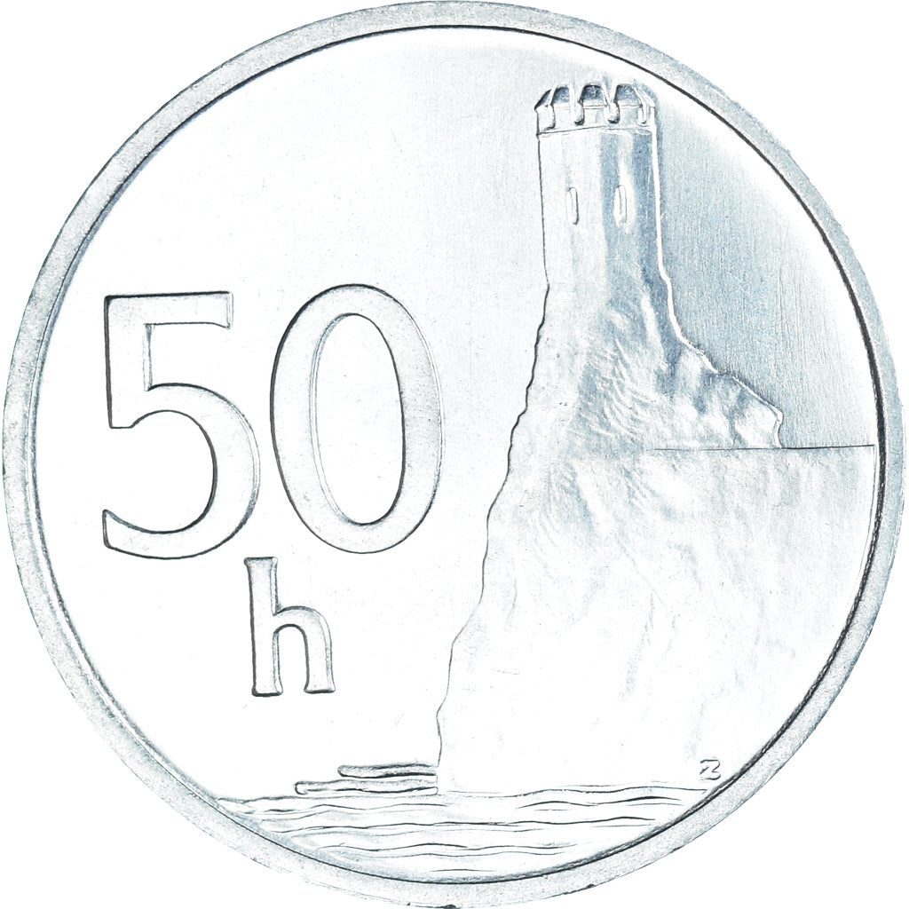 Coin, Slovakia, 50 Halierov, 1994, MS(63), Aluminum, KM:15