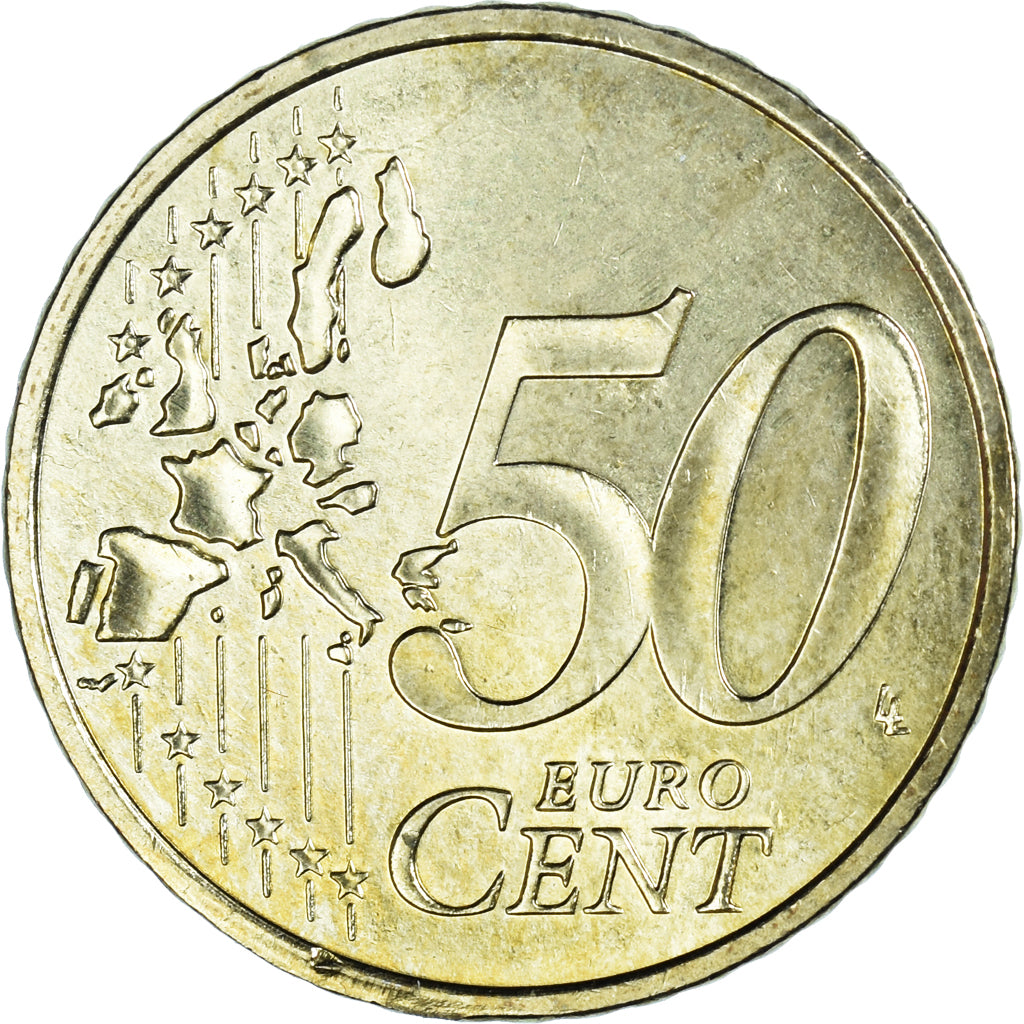 Monaco, 50 Euro Cent, Prince Rainier III, 2003, Paris, MS(63), Brass