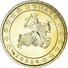 Mónaco, 10 Euro Cent, 2002, Paris, MS(63), Latão, KM:170