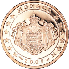 Monaco, 5 Euro Cent, 2005, Paris, BE, FDC, Cuivre plaqué acier, Gadoury:MC 174
