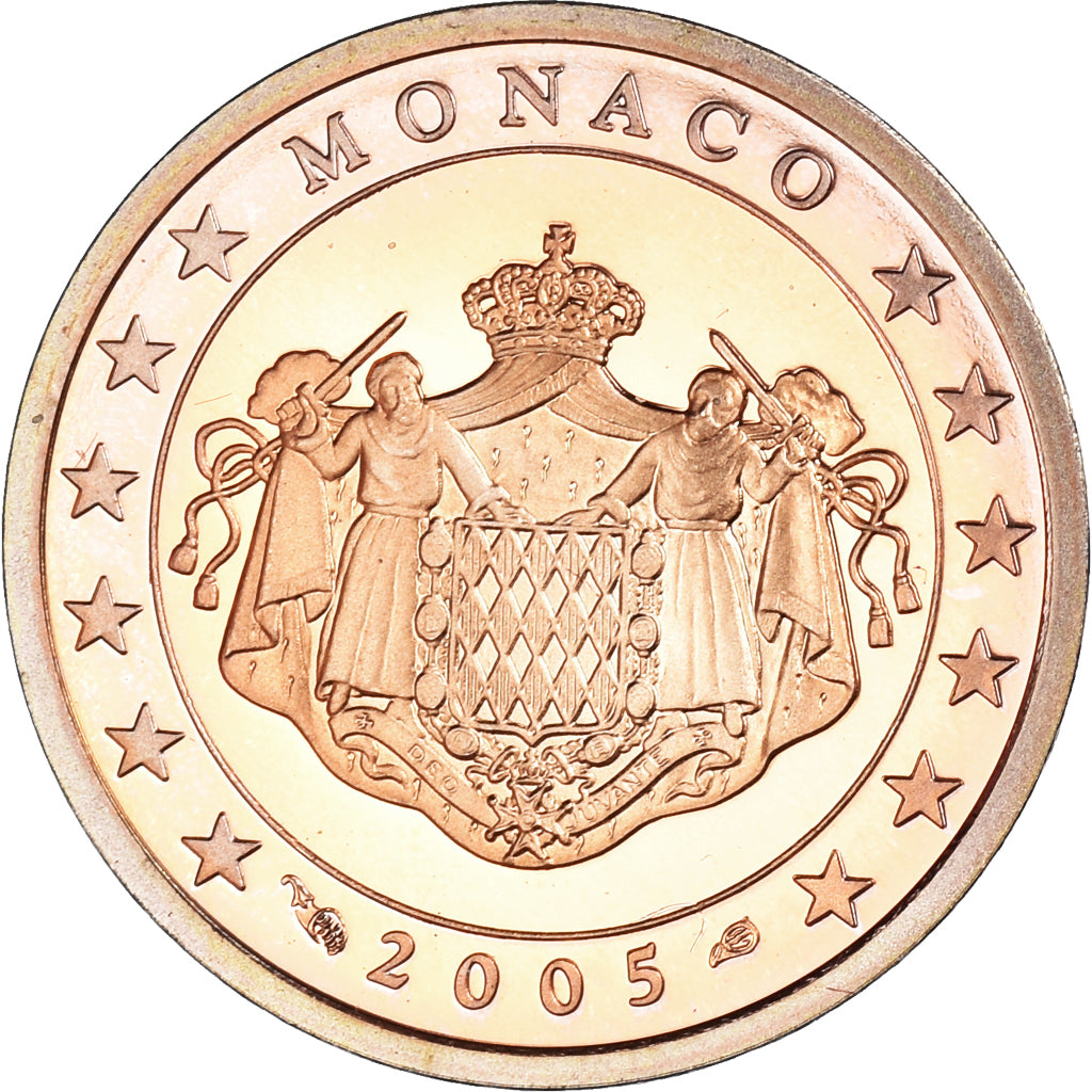 Monaco, 2 Euro Cent, 2005, Paris, BE, FDC, Cuivre plaqué acier, Gadoury:MC 173