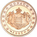 Monaco, 2 Euro Cent, 2005, Paris, BE, FDC, Cuivre plaqué acier, Gadoury:MC 173