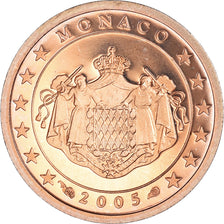 Monaco, Euro Cent, 2005, Paris, BE, FDC, Cuivre plaqué acier, KM:167
