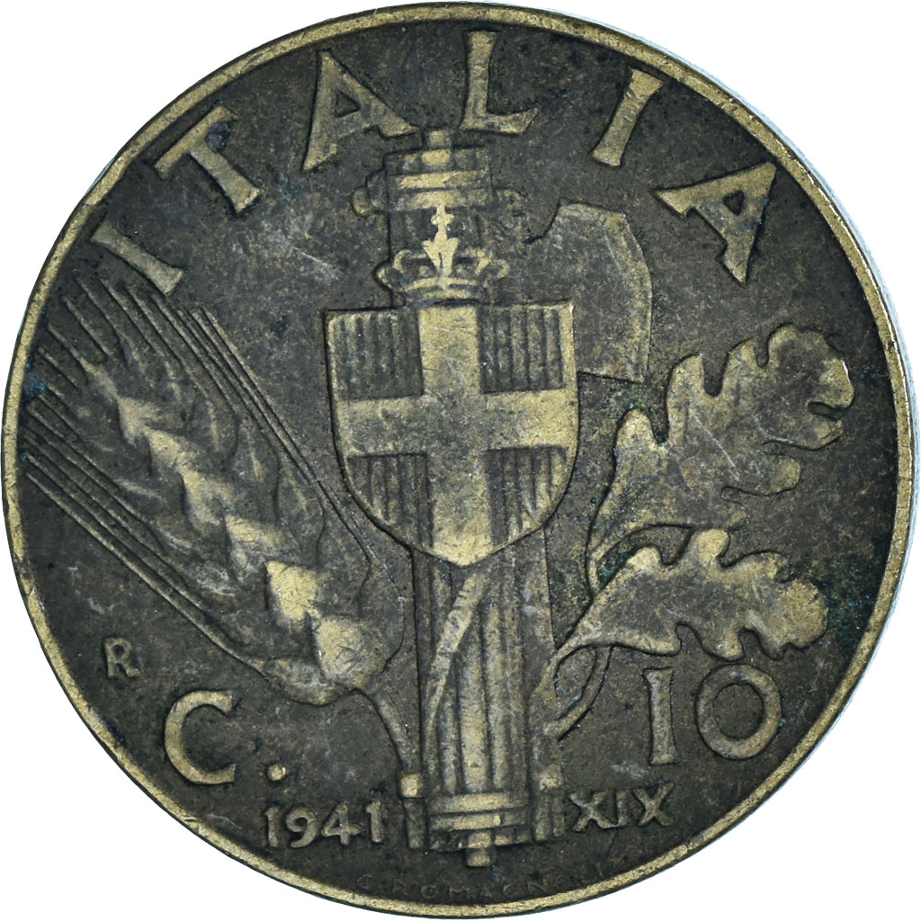 Munten, Italië, Vittorio Emanuele III, 10 Centesimi, 1941, Rome, FR