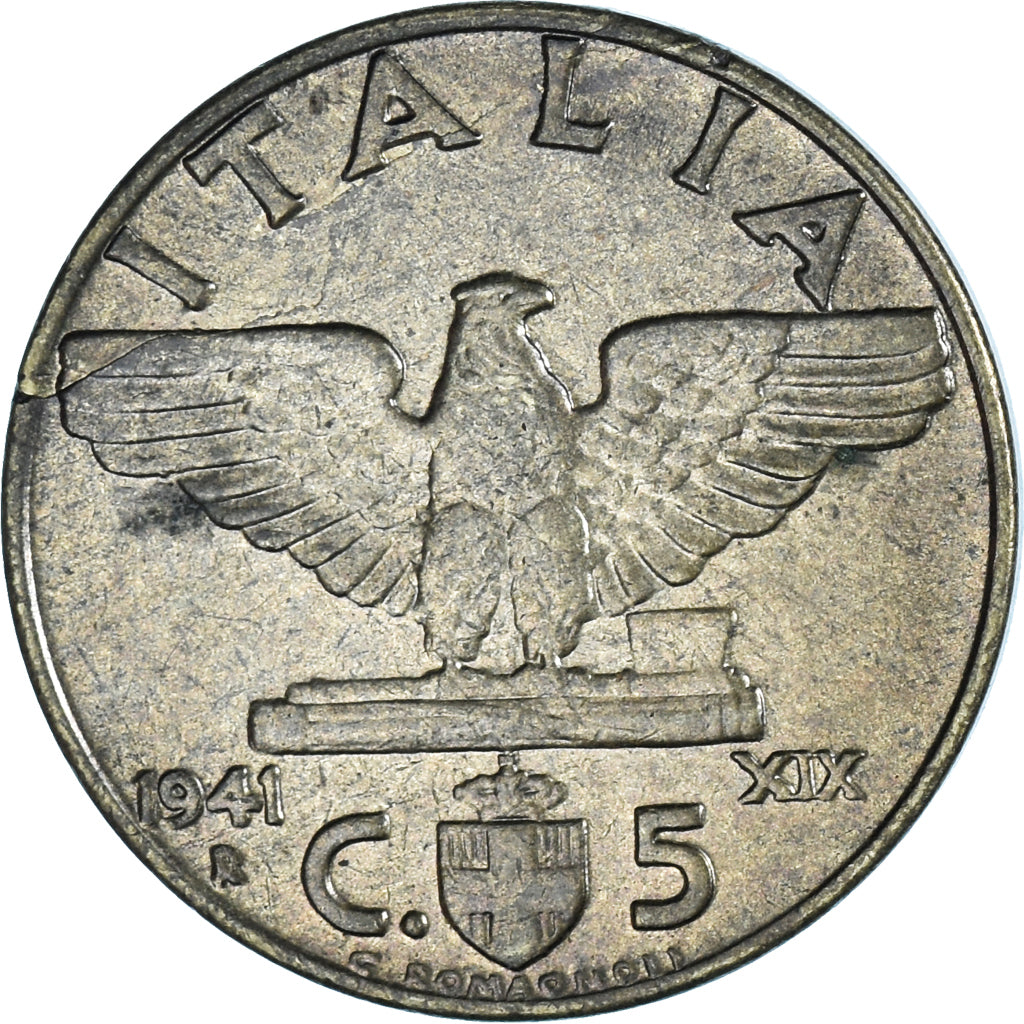 Moneta, Italia, Vittorio Emanuele III, 5 Centesimi, 1941, Rome, BB+