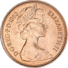 Coin, Great Britain, Elizabeth II, 2 Pence, 1983, MS(63), Bronze, KM:928