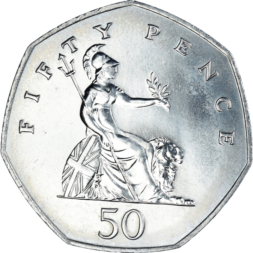 Coin, Great Britain, Elizabeth II, 50 Pence, 1983, MS(63), Copper-nickel, KM:932