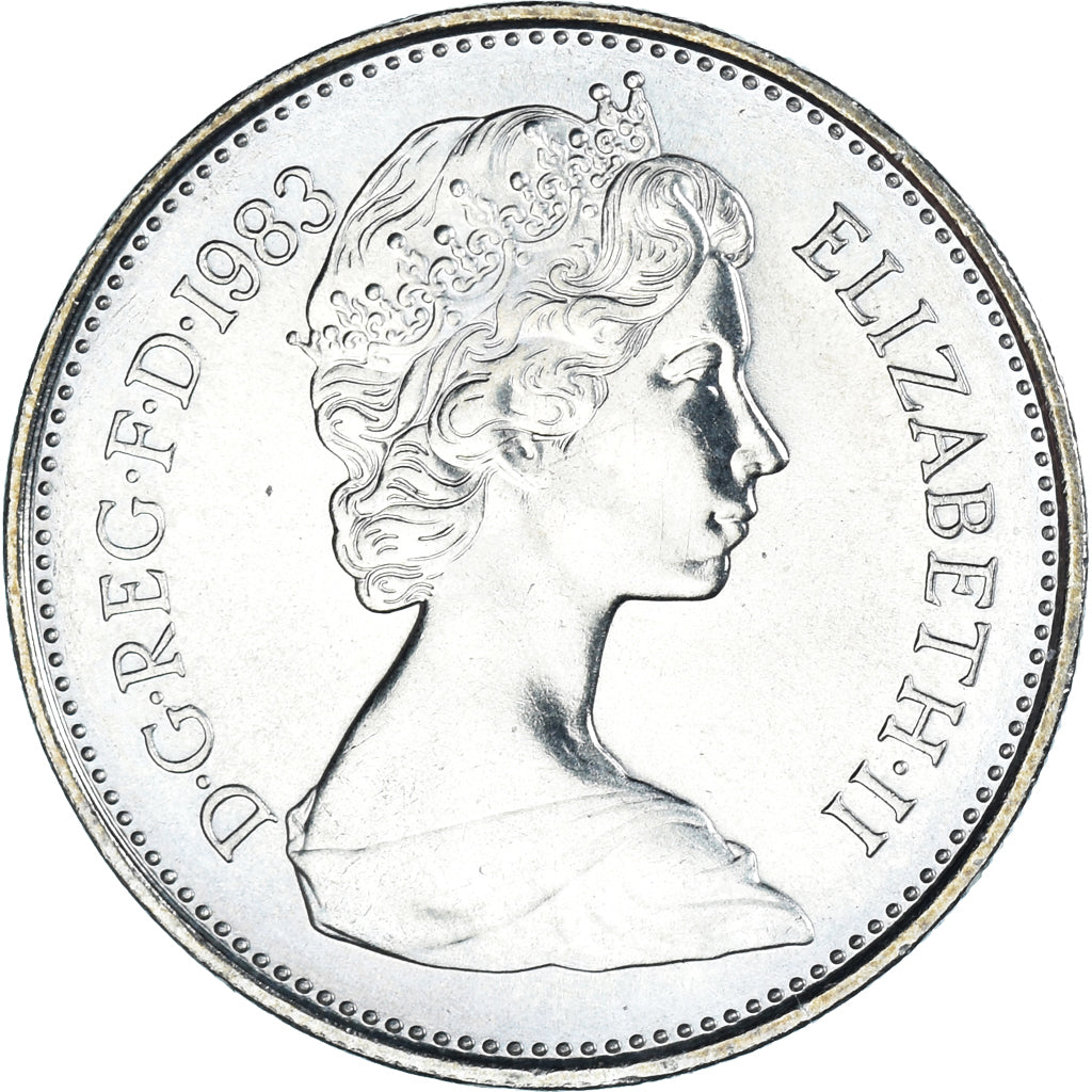 Coin, Great Britain, Elizabeth II, 5 Pence, 1983, MS(63), Copper-nickel, KM:929