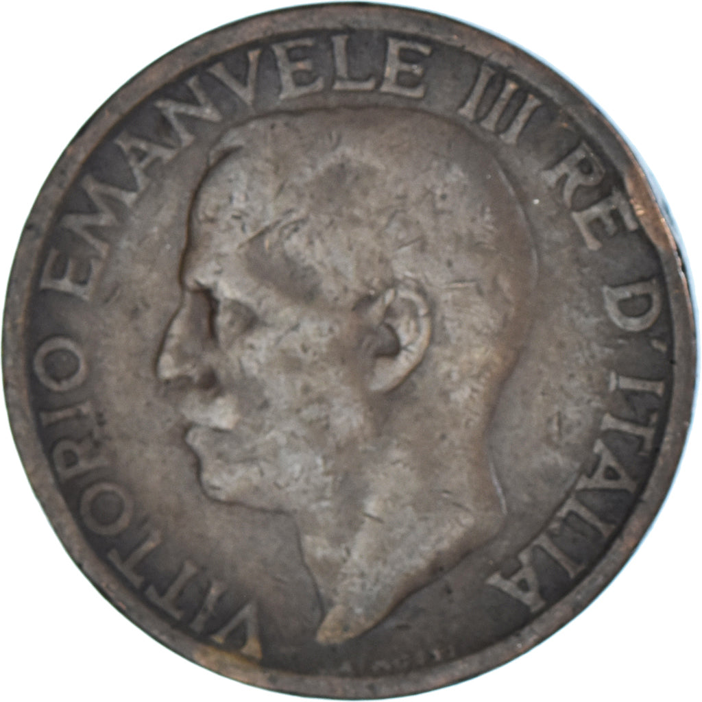 Moeda, Itália, Vittorio Emanuele III, 10 Centesimi, 1921, Rome, VF(30-35)