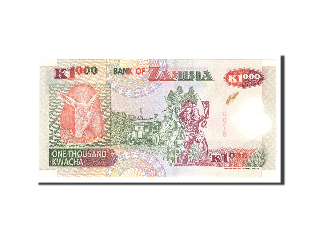 Zambia, 1000 Kwacha, 2003, KM:44b, Undated, UNC(65-70)