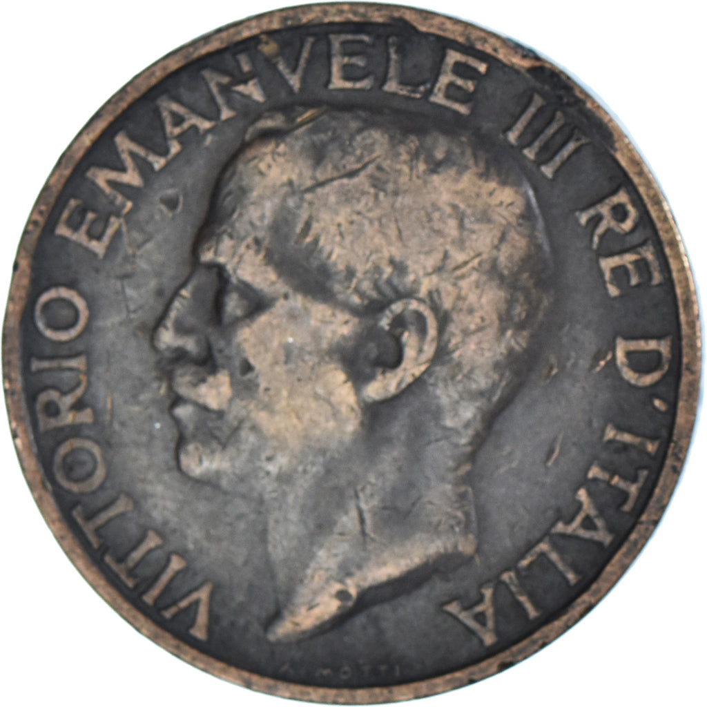 Moeda, Itália, Vittorio Emanuele III, 10 Centesimi, 1928, Rome, VF(30-35)